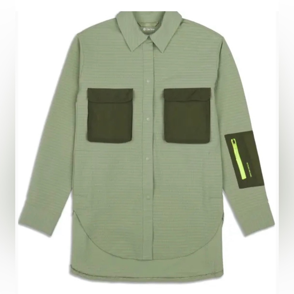 Lululemon Athletica grid fleece hiking overshirt